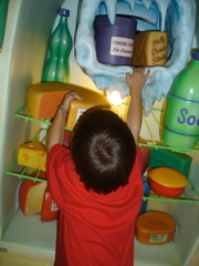Raiding Minnie's fridge
