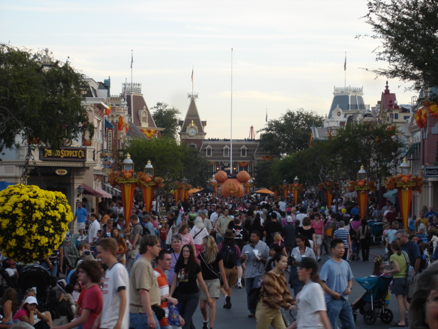 Main Street at Halloween time