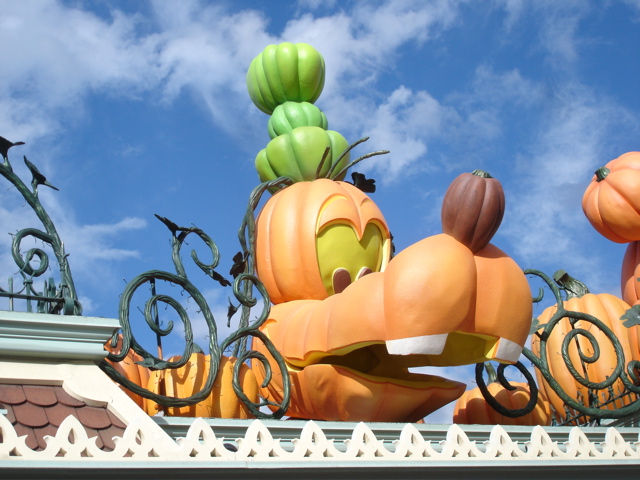 Goofy in pumpkins
