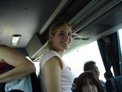 Chrissy on bus