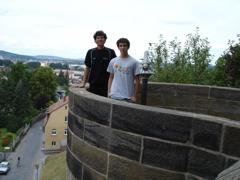 Jason and Mike overlooking city