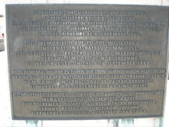 plaque at Dachau