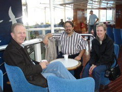 ferry to Denmark with Ulrich and Christiane