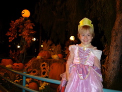 Princess in a pumpkin patch