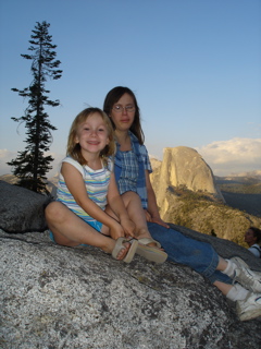 Our girls at Glacier Point
