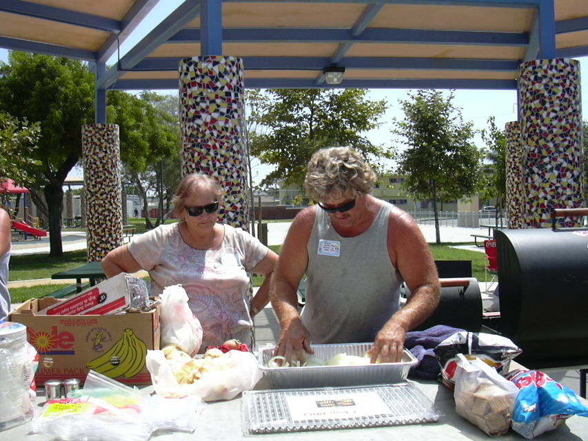 Prepping the food